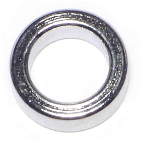 Midwest Fastener Round Spacer, Chrome Steel, 1/4 in Overall Lg, 1/2 in Inside Dia, 5 PK 74268